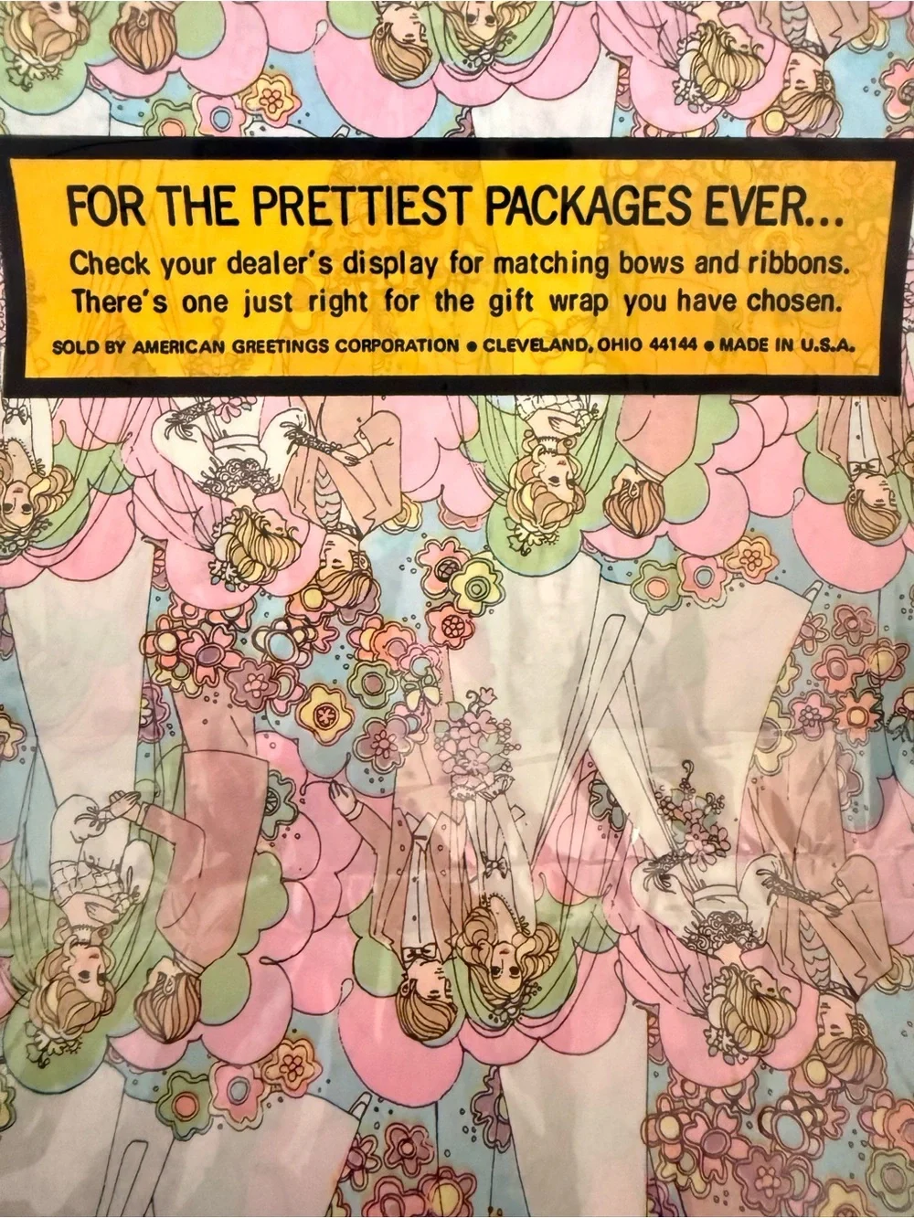 Vintage Wedding Bride and Groom Wrapping Paper by Forgetmenot Never Opened